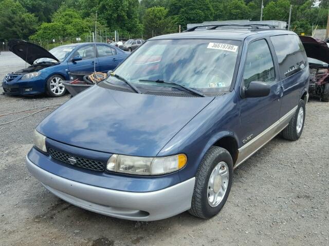 4N2DN1115VD844564 - 1997 NISSAN QUEST XE BLUE photo 2