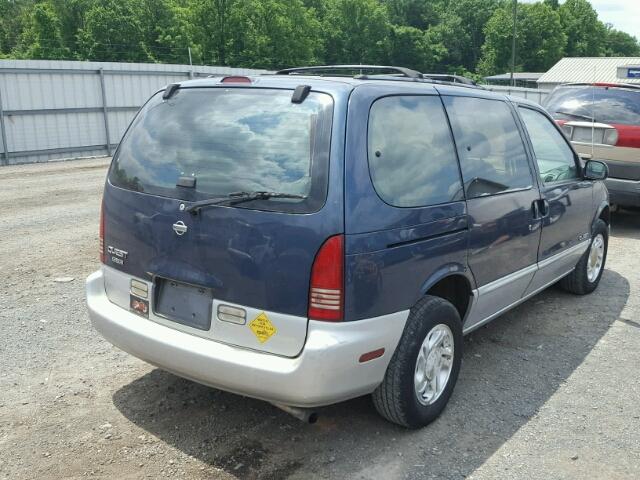 4N2DN1115VD844564 - 1997 NISSAN QUEST XE BLUE photo 4