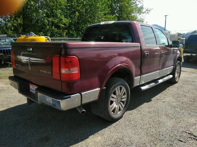 5LTPW18566FJ16681 - 2006 LINCOLN MARK LT MAROON photo 4