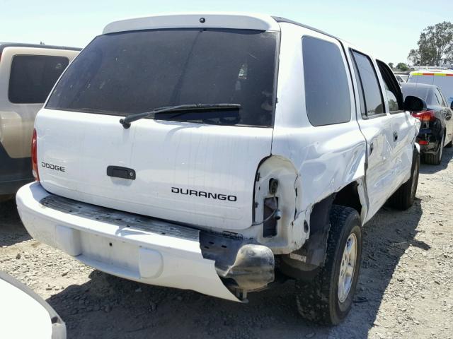 1B4HS38N62F183075 - 2002 DODGE DURANGO SP WHITE photo 4