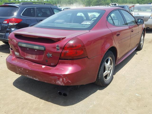 2G2WP522841104025 - 2004 PONTIAC GRAND PRIX RED photo 4