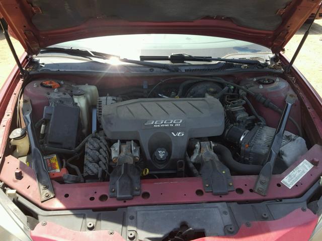 2G2WP522841104025 - 2004 PONTIAC GRAND PRIX RED photo 7