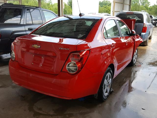 1G1JA5SH6G4120074 - 2016 CHEVROLET SONIC LS RED photo 4