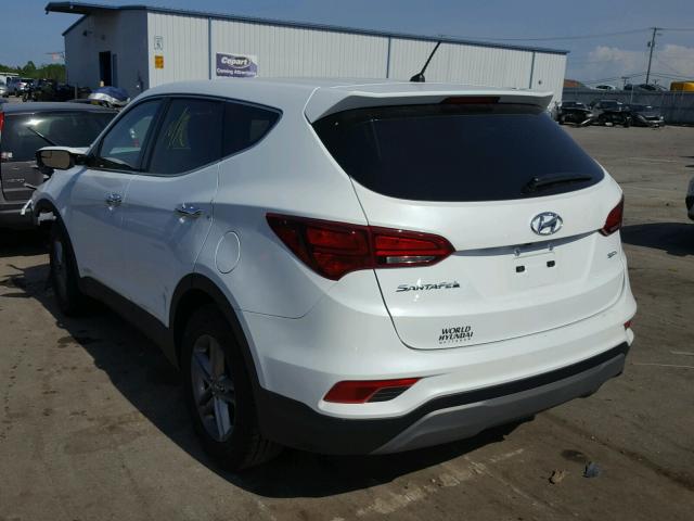 5NMZT3LB9JH093387 - 2018 HYUNDAI SANTA FE S WHITE photo 3