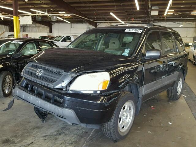 2HKYF18165H566405 - 2005 HONDA PILOT BLACK photo 2