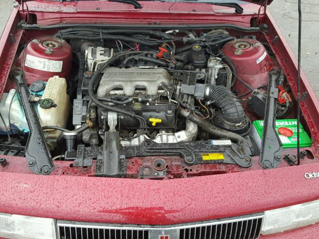 1G3AG55M6R6385356 - 1994 OLDSMOBILE CUTLASS CI BURGUNDY photo 7