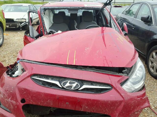 KMHCT4AE4EU665761 - 2014 HYUNDAI ACCENT RED photo 7