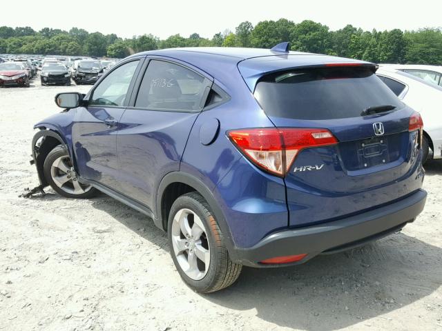 3CZRU6H53GM764554 - 2016 HONDA HR-V EX BLUE photo 3