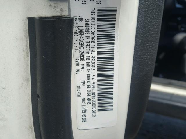 1J4RH4GK9AC124938 - 2010 JEEP COMMANDER WHITE photo 10