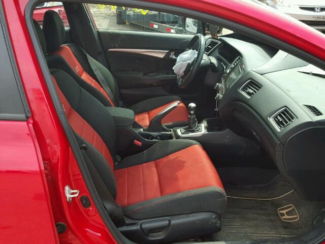 2HGFB6E50EH200859 - 2014 HONDA CIVIC SI RED photo 5