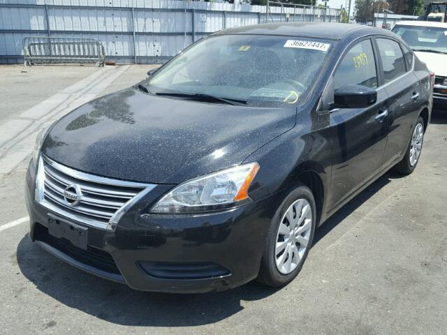 3N1AB7AP5DL618333 - 2013 NISSAN SENTRA S BLACK photo 2