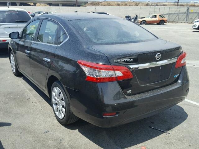 3N1AB7AP5DL618333 - 2013 NISSAN SENTRA S BLACK photo 3