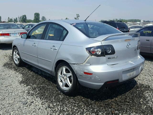 JM1BK12F471630795 - 2007 MAZDA 3 SILVER photo 3