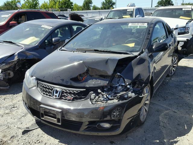 2HGFG21599H702517 - 2009 HONDA CIVIC SI BLACK photo 2