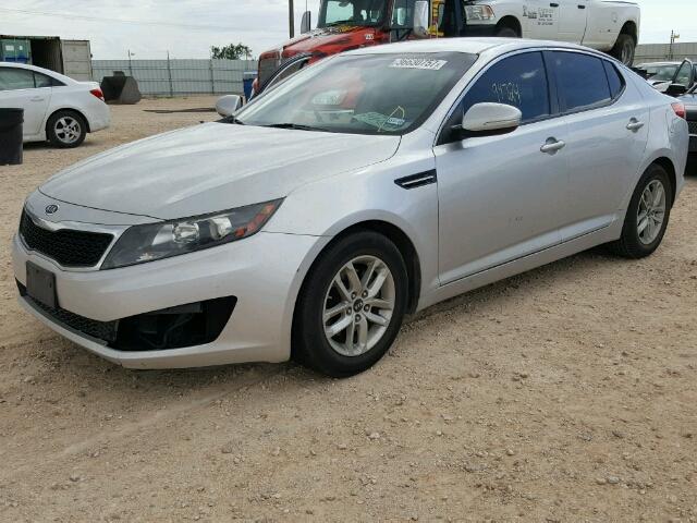 KNAGM4A78B5166534 - 2011 KIA OPTIMA LX SILVER photo 2