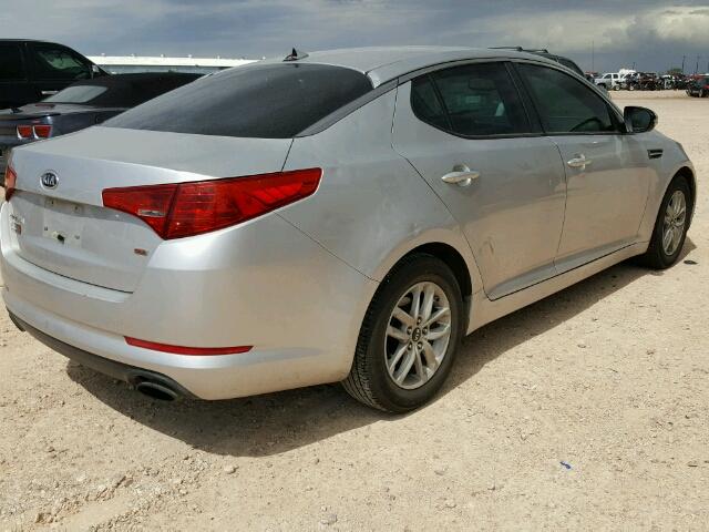 KNAGM4A78B5166534 - 2011 KIA OPTIMA LX SILVER photo 4