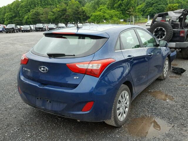 KMHD35LH2GU274404 - 2016 HYUNDAI ELANTRA GT BLUE photo 4