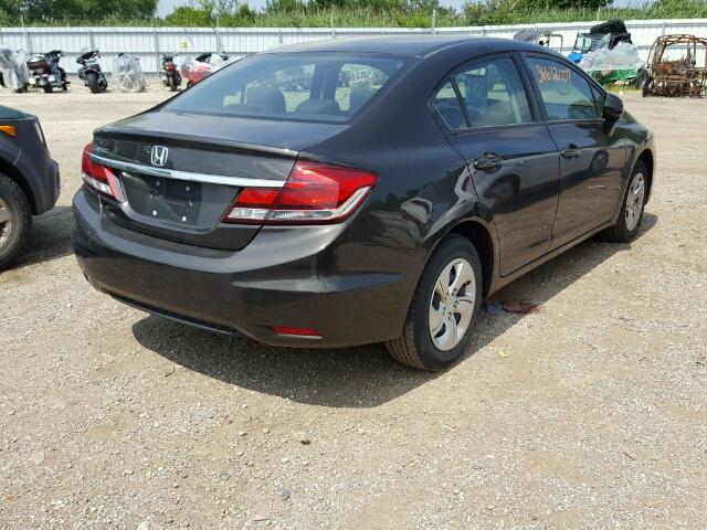 19XFB2F59DE000823 - 2013 HONDA CIVIC BLACK photo 4