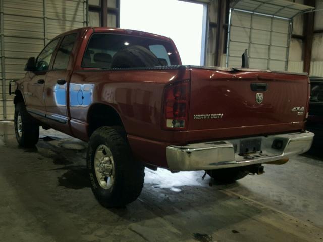 3D7KS28C06G124339 - 2006 DODGE RAM 2500 S MAROON photo 3