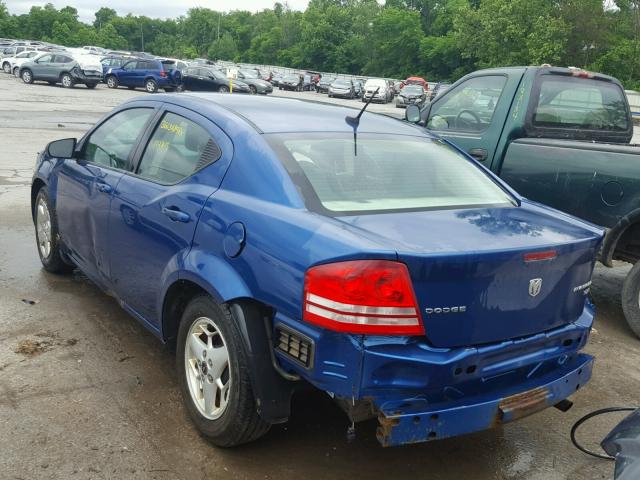 1B3CC4FB2AN121624 - 2010 DODGE AVENGER SX BLUE photo 3