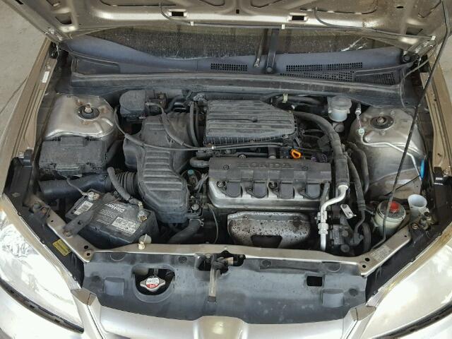 JHMES16535S003977 - 2005 HONDA CIVIC LX TAN photo 7