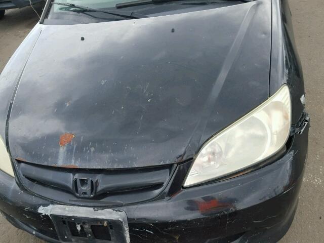 2HGES16584H533905 - 2004 HONDA CIVIC LX BLACK photo 7