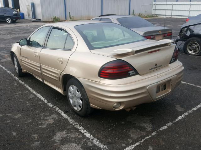 1G2NF52TX1C170699 - 2001 PONTIAC GRAND AM S Qızıl foto 3