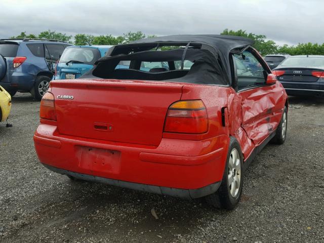 3VWDC21V12M807235 - 2002 VOLKSWAGEN CABRIO GLX 红色 照片 4