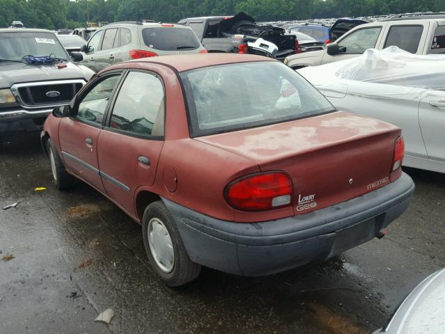 2C1MR5298T6724138 - 1996 GEO METRO BASE BURGUNDY photo 3