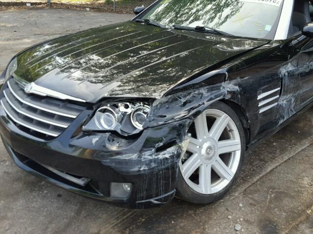 1C3AN69L54X002172 - 2004 CHRYSLER CROSSFIRE BLACK photo 9