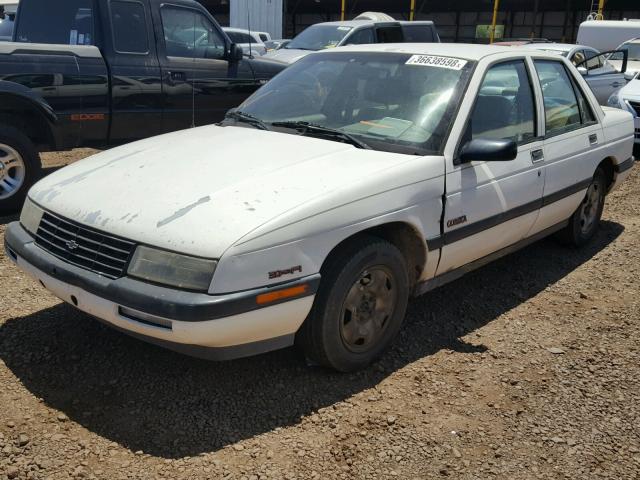 1G1LT53T6MY106914 - 1991 CHEVROLET CORSICA LT WHITE photo 2