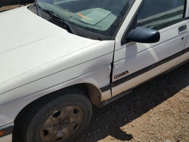 1G1LT53T6MY106914 - 1991 CHEVROLET CORSICA LT WHITE photo 9