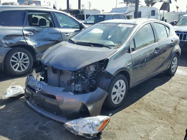 JTDKDTB36D1557680 - 2013 TOYOTA PRIUS C GRAY photo 2