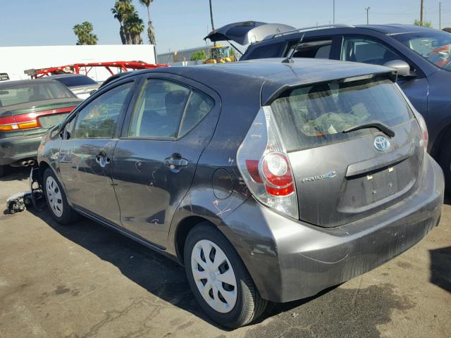 JTDKDTB36D1557680 - 2013 TOYOTA PRIUS C GRAY photo 3