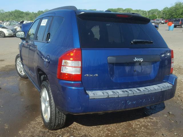 1J4FF47B29D113360 - 2009 JEEP COMPASS SP BLUE photo 3