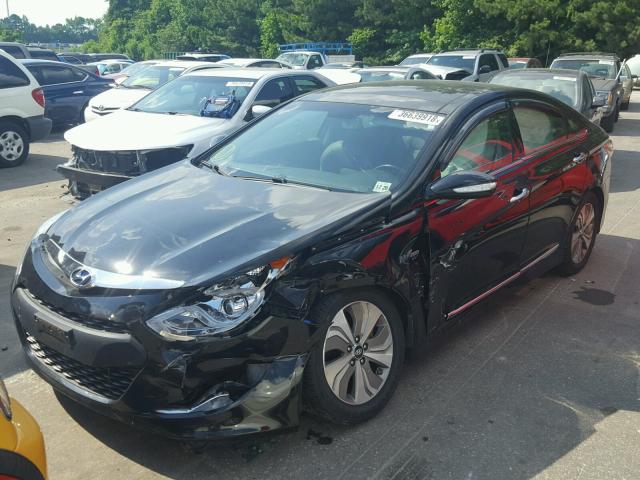 KMHEC4A46EA110487 - 2014 HYUNDAI SONATA HYB BLACK photo 2