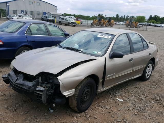 1G2JB524217104143 - 2001 PONTIAC SUNFIRE SE BEIGE photo 2