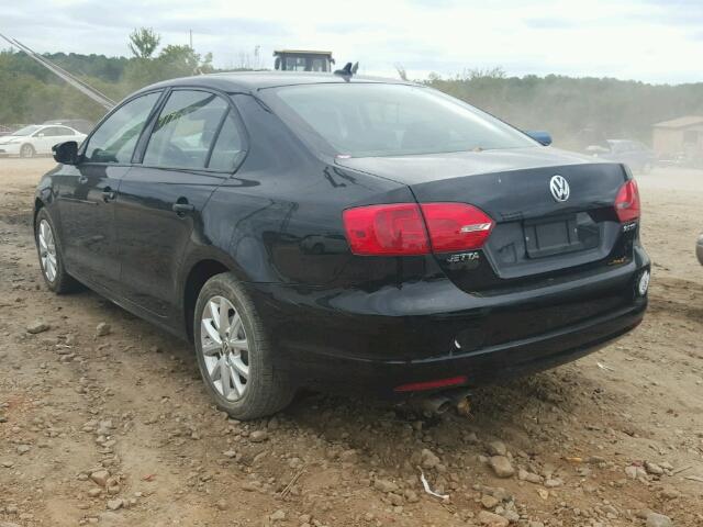 3VWDX7AJXBM309209 - 2011 VOLKSWAGEN JETTA SE BLACK photo 3