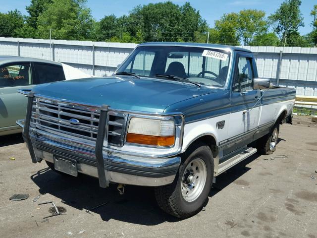 2FTHF25F2SCA62912 - 1995 FORD F250 GREEN photo 2