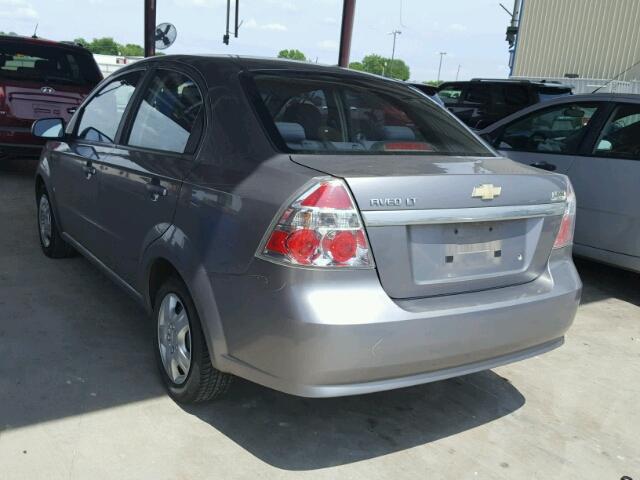 KL1TD56E09B313902 - 2009 CHEVROLET AVEO LS GRAY photo 3