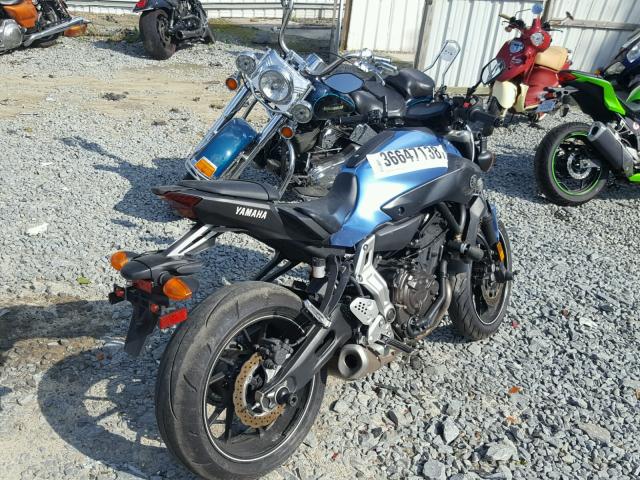 JYARM06E8HA013269 - 2017 YAMAHA FZ07 BLUE photo 4