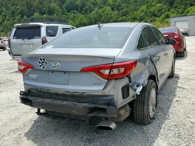 5NPE24AA0FH128636 - 2015 HYUNDAI SONATA ECO GRAY photo 4