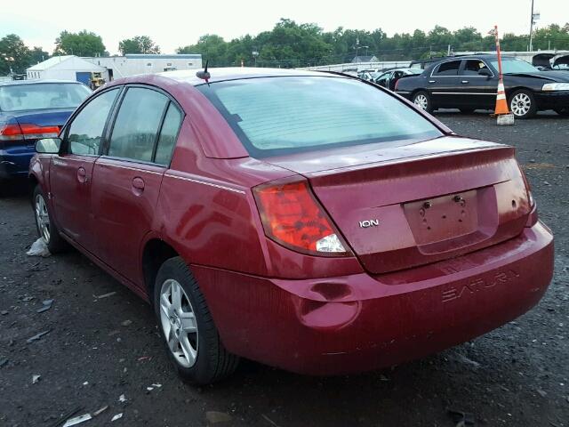 1G8AJ55F67Z127945 - 2007 SATURN ION LEVEL RED photo 3