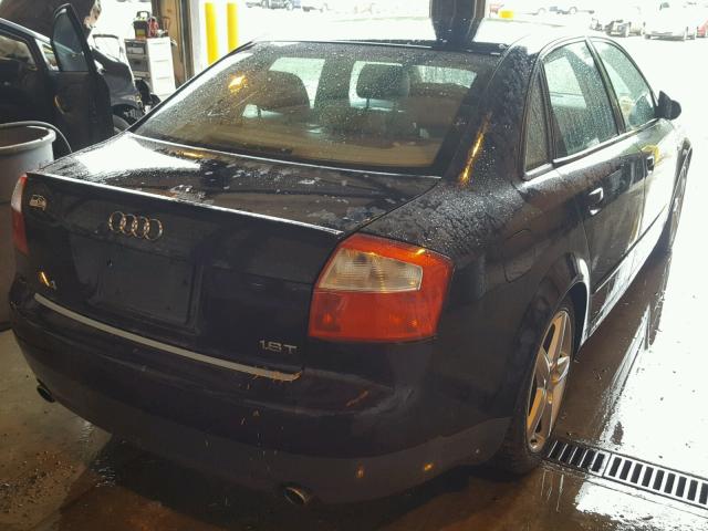 WAUJC68E23A302707 - 2003 AUDI A4 1.8T BLUE photo 4