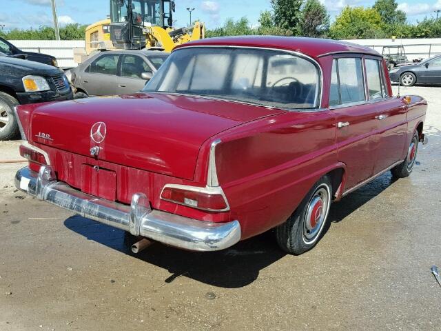 11001010085701 - 1964 MERCEDES-BENZ 190 RED photo 4