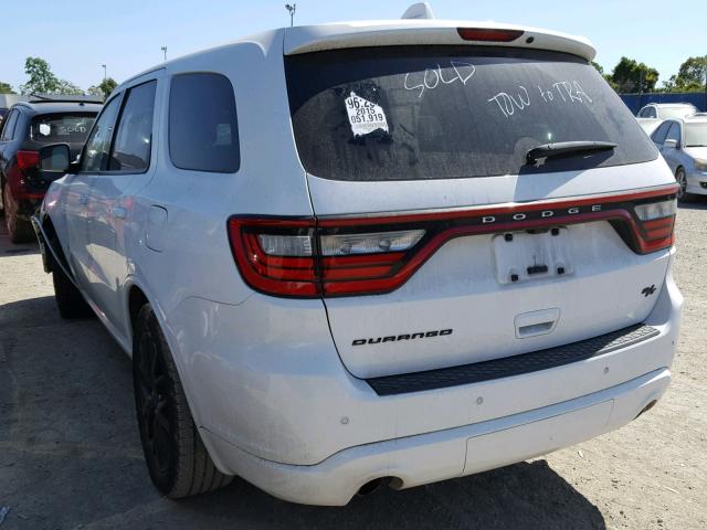 1C4SDHCT0FC937472 - 2015 DODGE DURANGO R/ WHITE photo 3