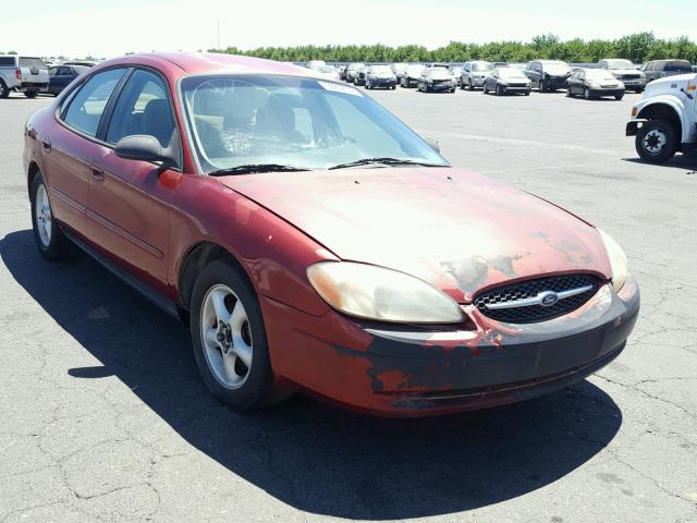 1FAFP52U5YA121394 - 2000 FORD TAURUS LX RED photo 1