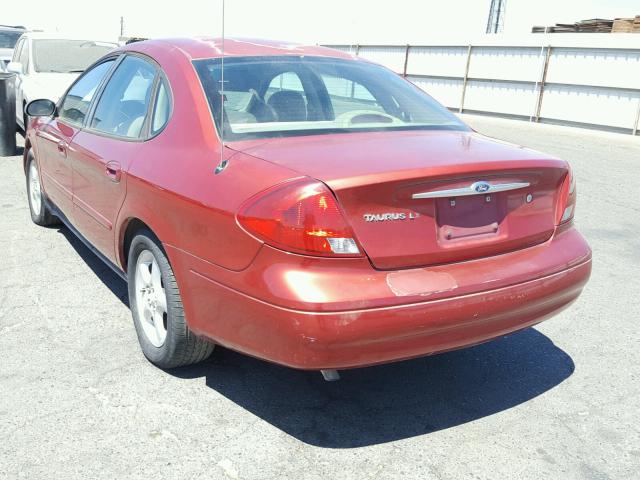 1FAFP52U5YA121394 - 2000 FORD TAURUS LX RED photo 3