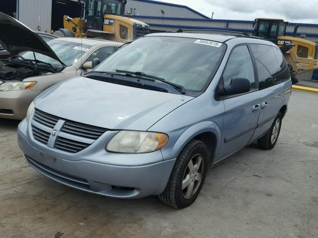 1D4GP45R76B500925 - 2006 DODGE CARAVAN SX BLUE photo 2