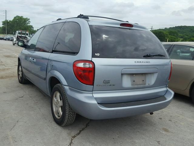 1D4GP45R76B500925 - 2006 DODGE CARAVAN SX BLUE photo 3